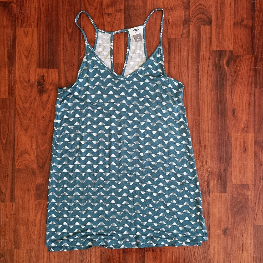 3/$25 Old Navy teal patterned tank top